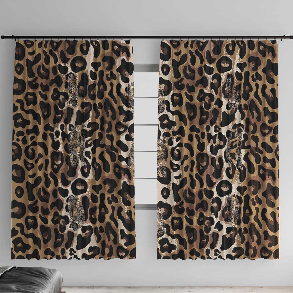 African Leopard Skin Pattern Window Curtain