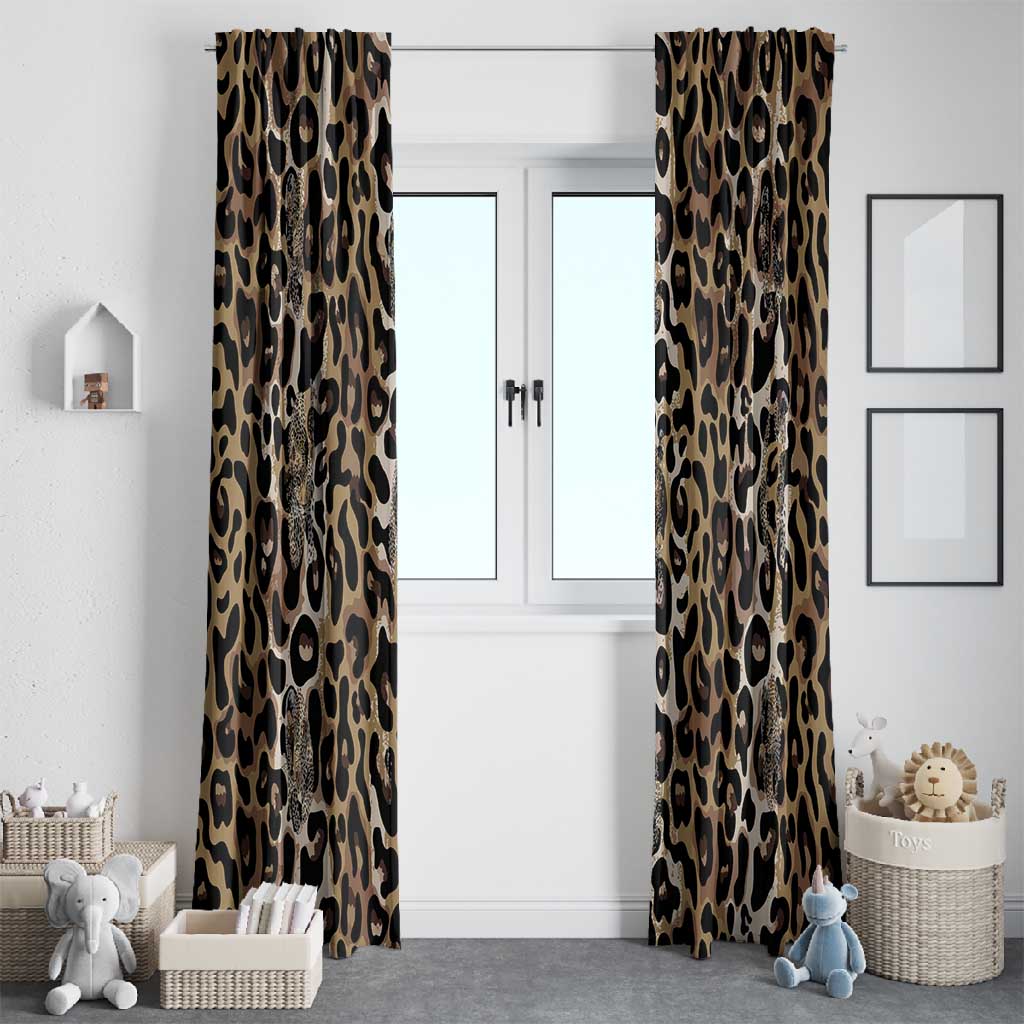 African Leopard Skin Pattern Window Curtain