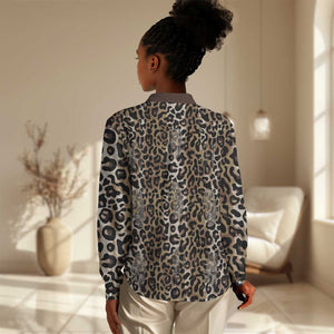 African Leopard Skin Pattern Women Casual Shirt