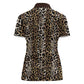 African Leopard Skin Pattern Women Polo Shirt