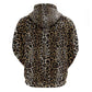 African Leopard Skin Pattern Zip Hoodie