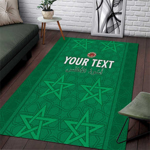 Custom Morocco Football Area Rug Dima Maghrib
