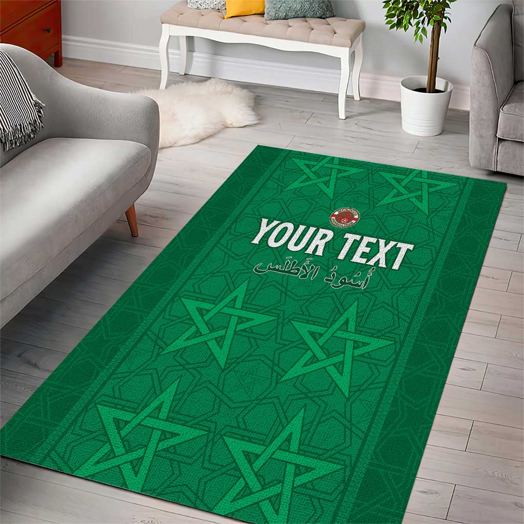 Custom Morocco Football Area Rug Dima Maghrib