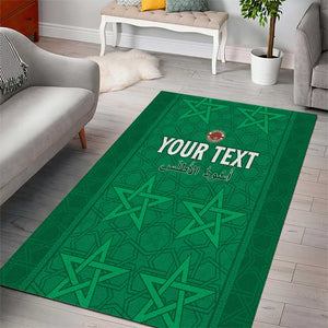 Custom Morocco Football Area Rug Dima Maghrib