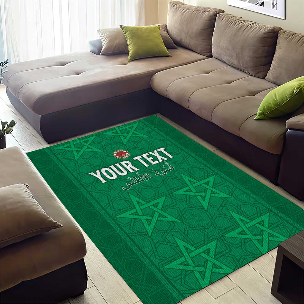 Custom Morocco Football Area Rug Dima Maghrib
