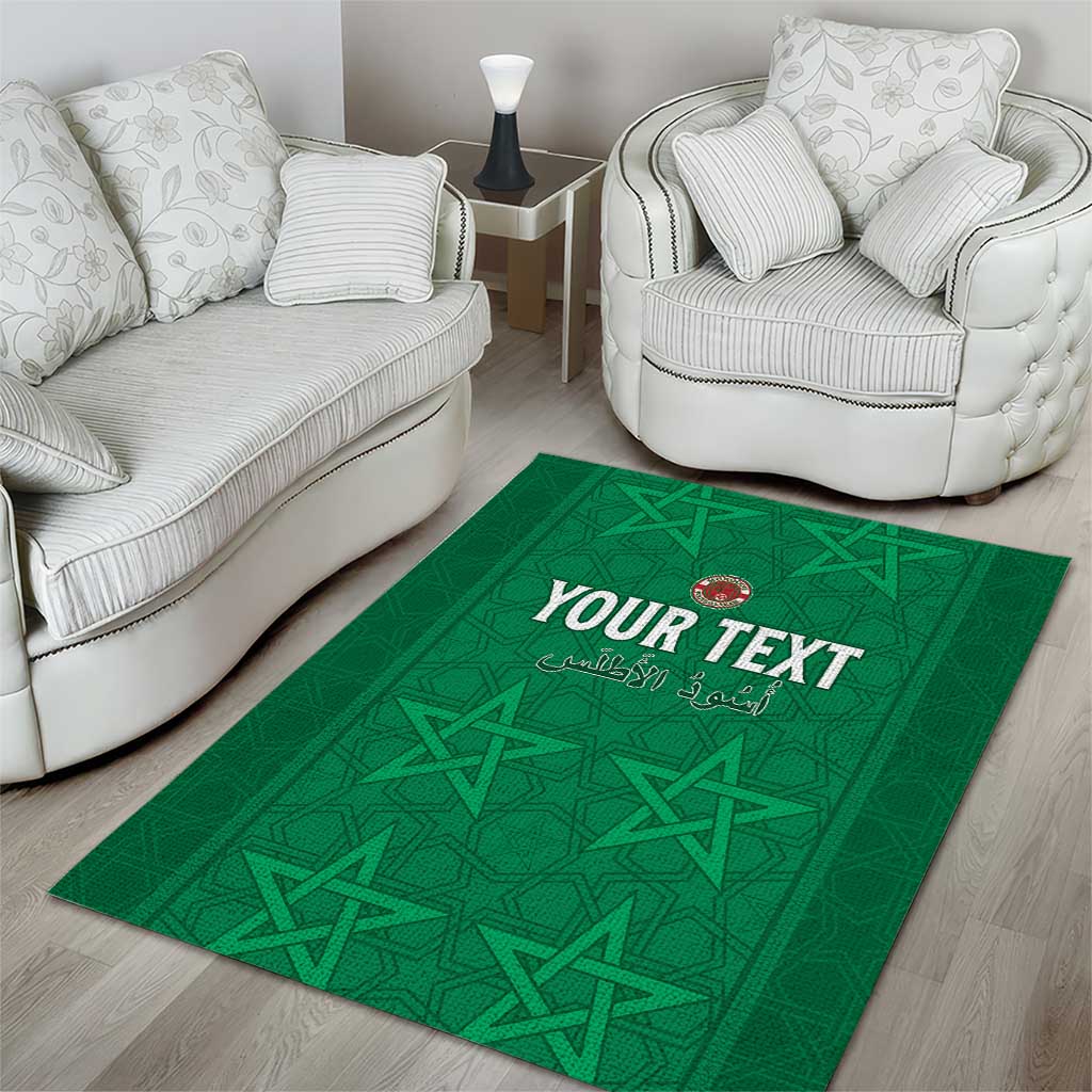 Custom Morocco Football Area Rug Dima Maghrib