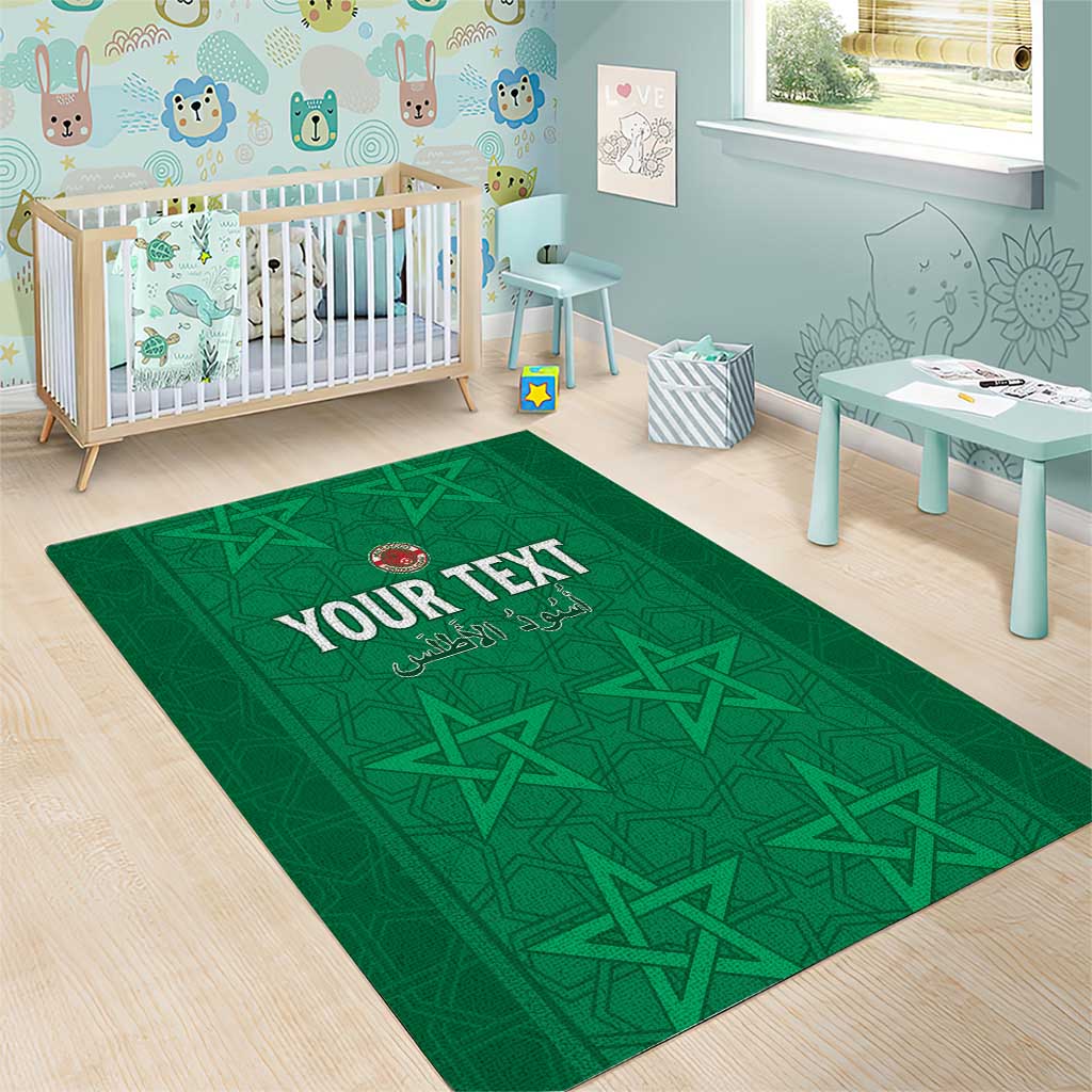 Custom Morocco Football Area Rug Dima Maghrib