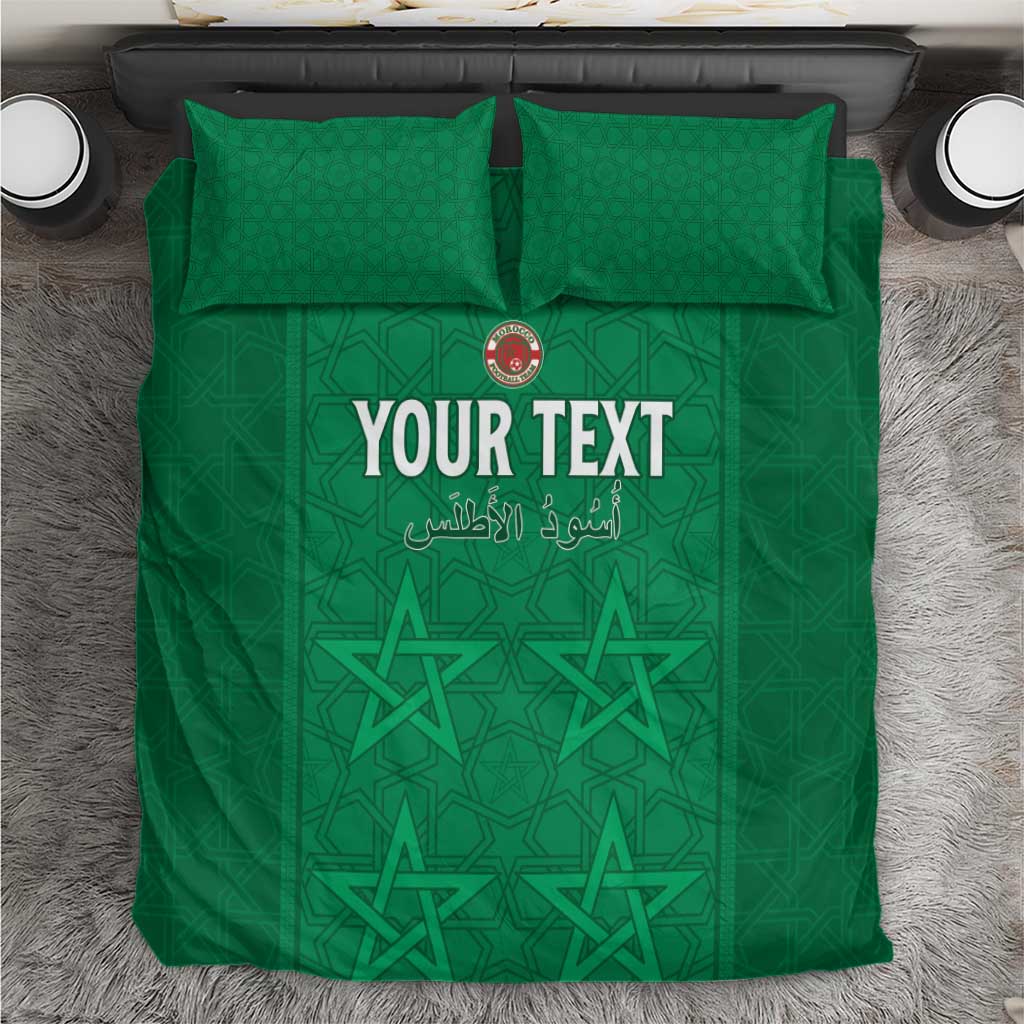 Custom Morocco Football Bedding Set Dima Maghrib