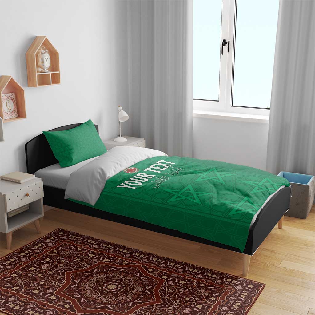 Custom Morocco Football Bedding Set Dima Maghrib