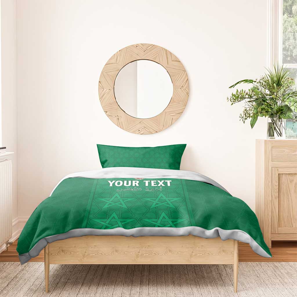 Custom Morocco Football Bedding Set Dima Maghrib