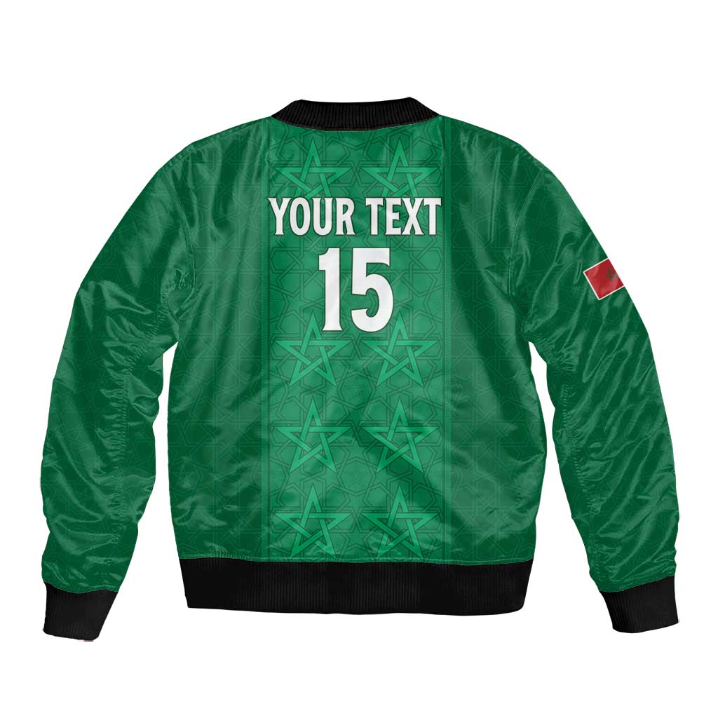 Custom Morocco Football Bomber Jacket Dima Maghrib
