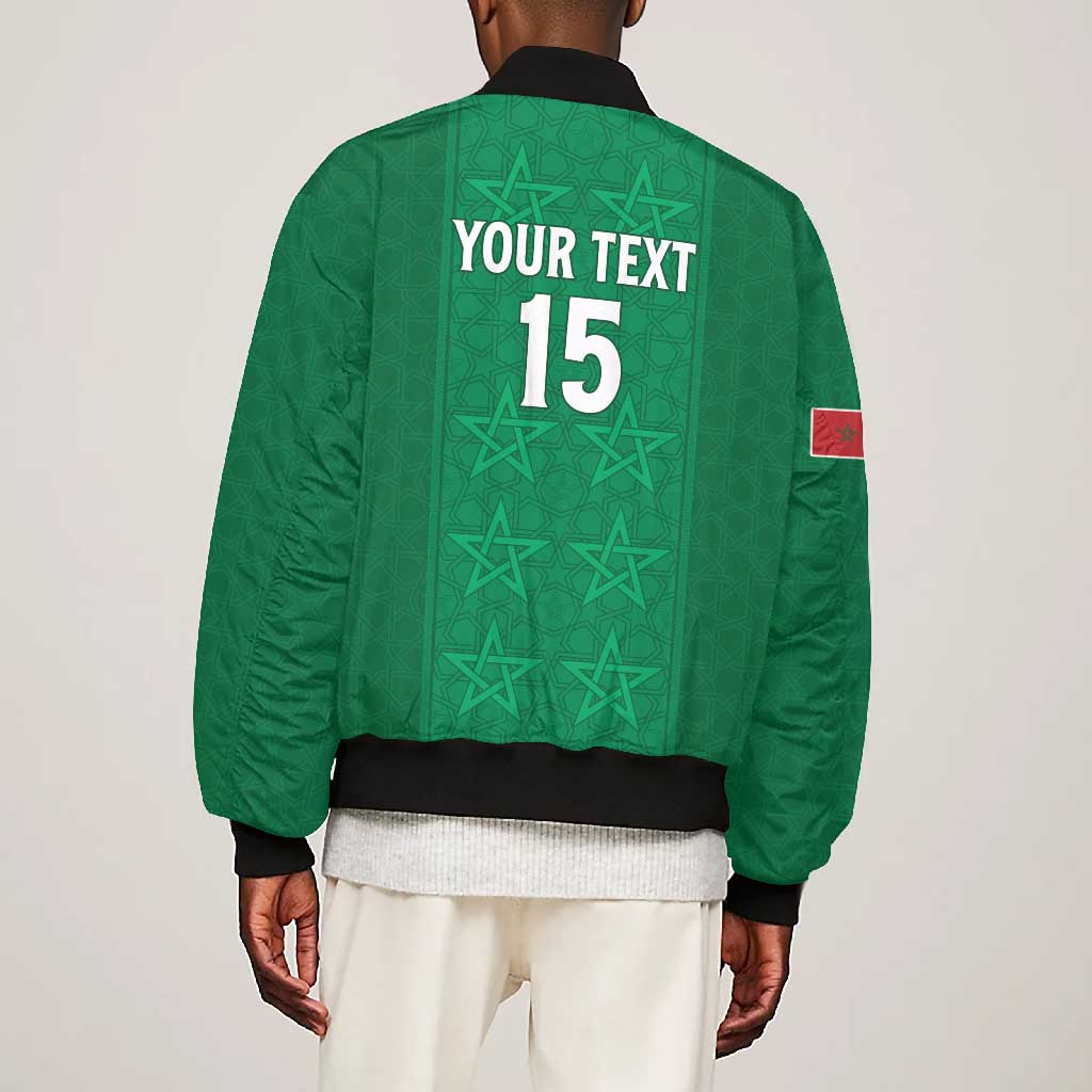 Custom Morocco Football Bomber Jacket Dima Maghrib