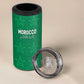 Custom Morocco Football 4 in 1 Can Cooler Tumbler Dima Maghrib