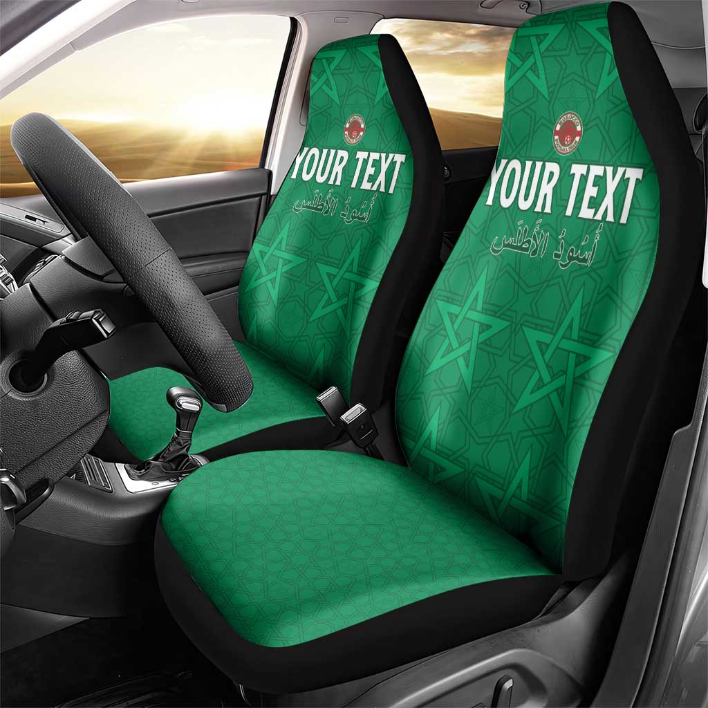 Custom Morocco Football Car Seat Cover Dima Maghrib