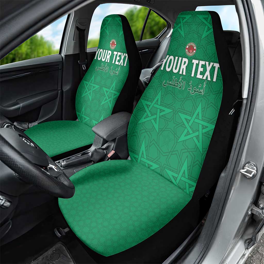 Custom Morocco Football Car Seat Cover Dima Maghrib