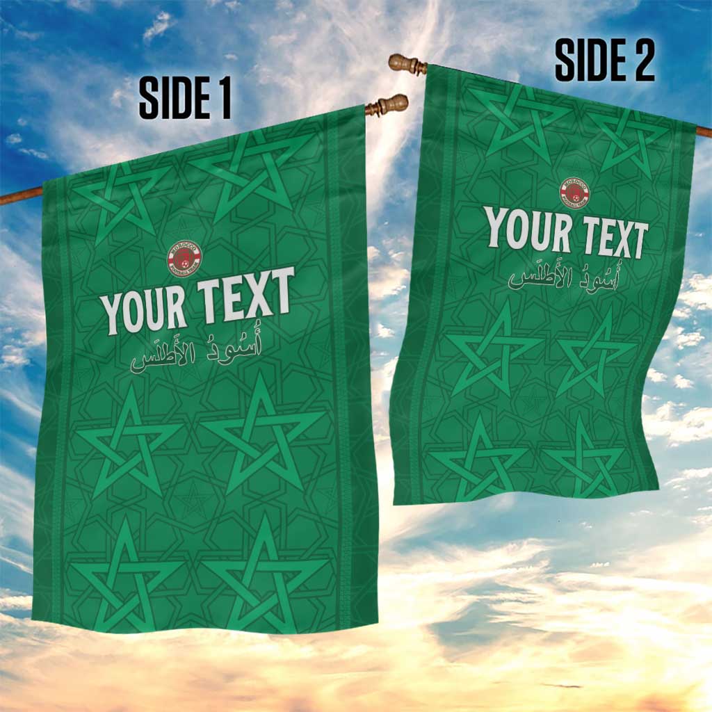 Custom Morocco Football Garden Flag Dima Maghrib