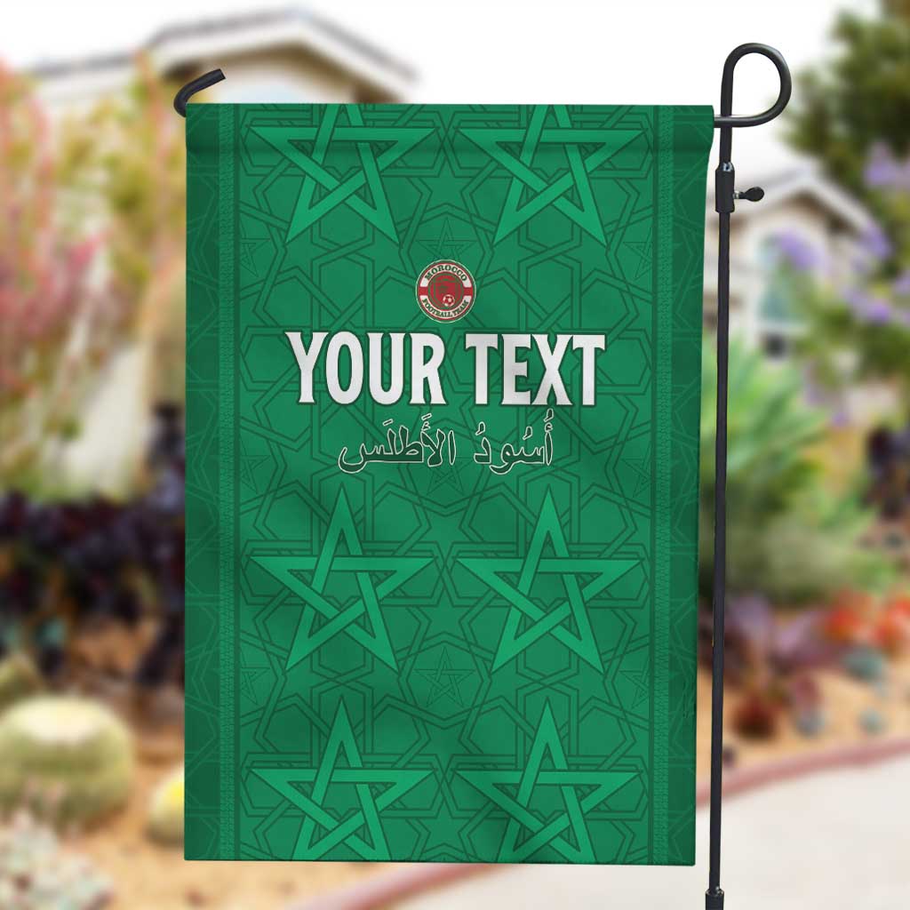 Custom Morocco Football Garden Flag Dima Maghrib