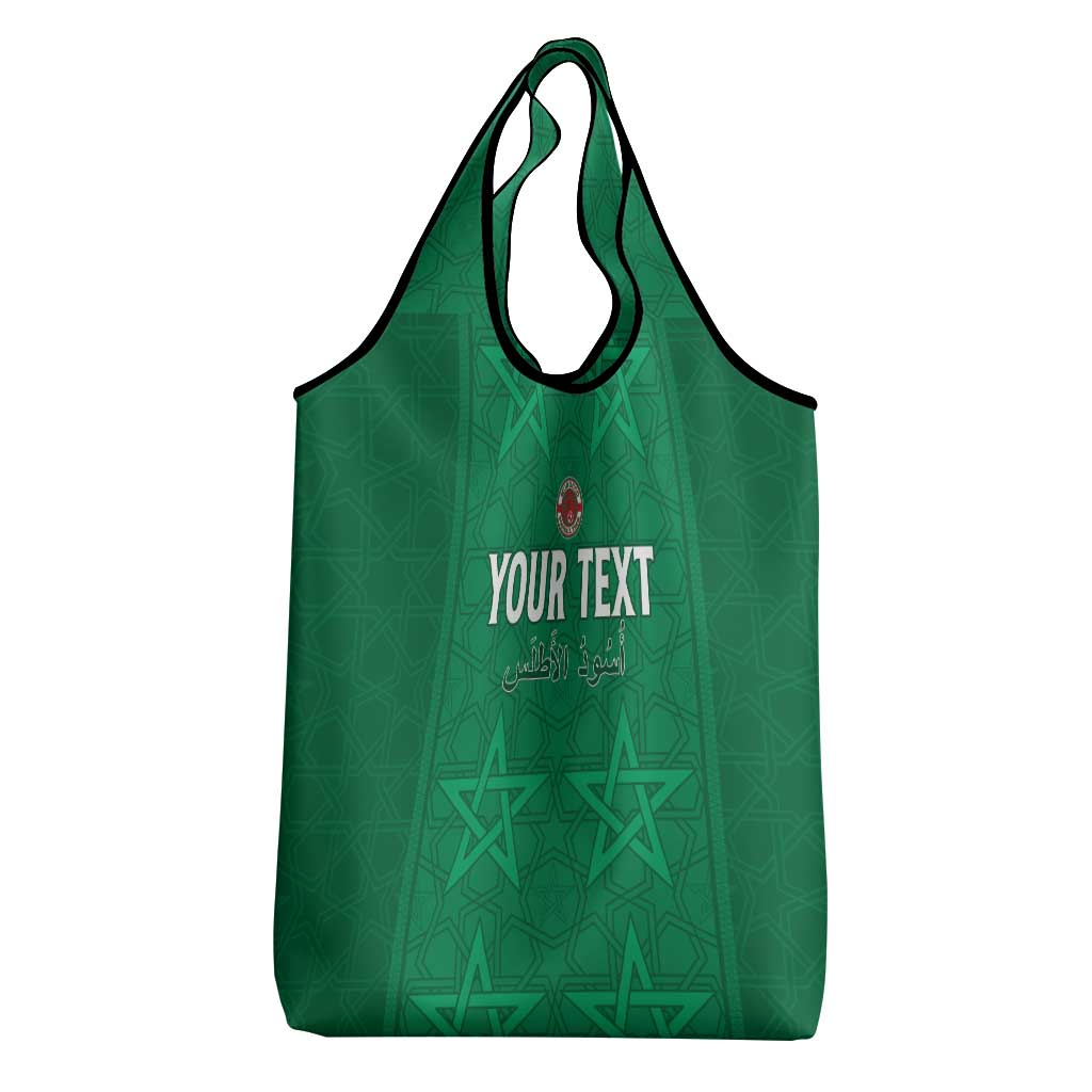 Custom Morocco Football Grocery Bag Dima Maghrib