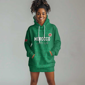 Custom Morocco Football Hoodie Dress Dima Maghrib