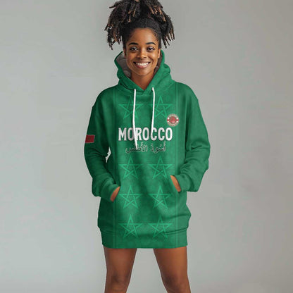 Custom Morocco Football Hoodie Dress Dima Maghrib