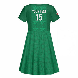 Custom Morocco Football Kid Short Sleeve Dress Dima Maghrib