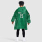 Custom Morocco Football Kid Wearable Blanket Hoodie Dima Maghrib
