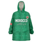 Custom Morocco Football Kid Wearable Blanket Hoodie Dima Maghrib