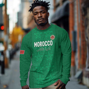 Custom Morocco Football Long Sleeve Shirt Dima Maghrib