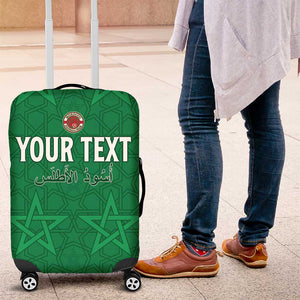 Custom Morocco Football Luggage Cover Dima Maghrib