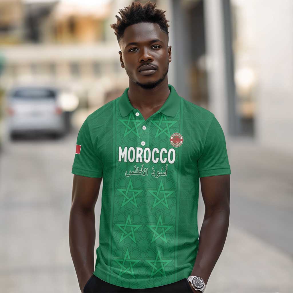 Custom Morocco Football Polo Shirt Dima Maghrib
