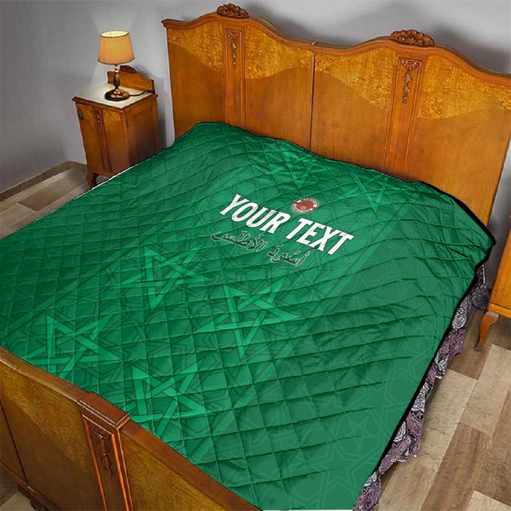 Custom Morocco Football Quilt Dima Maghrib