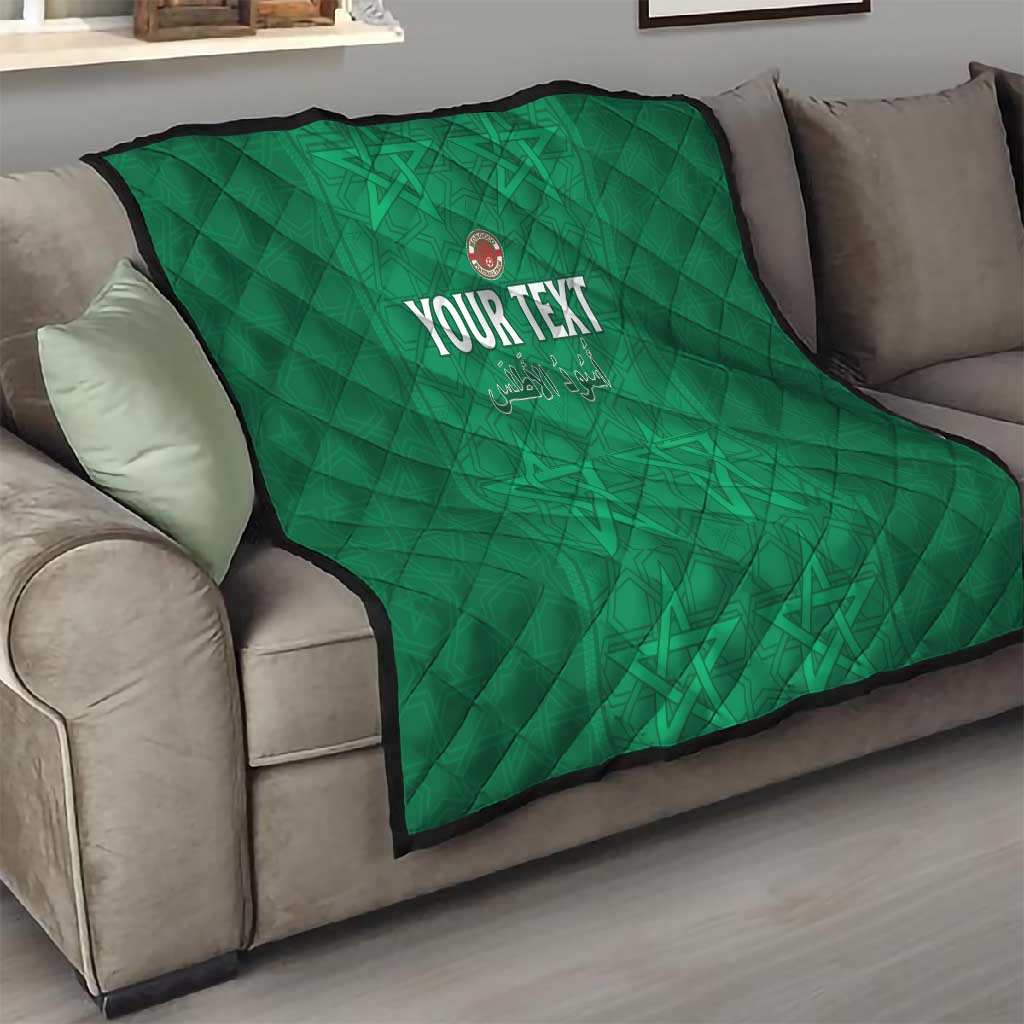 Custom Morocco Football Quilt Dima Maghrib