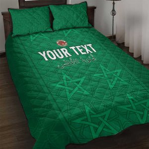 Custom Morocco Football Quilt Bed Set Dima Maghrib