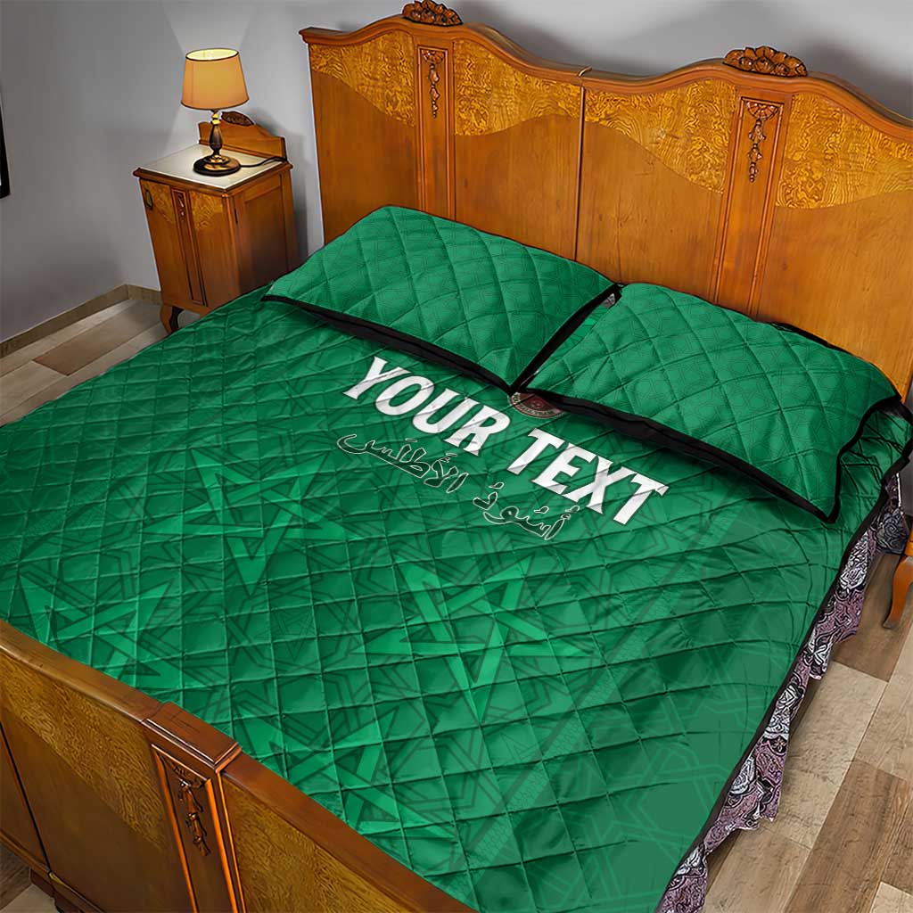 Custom Morocco Football Quilt Bed Set Dima Maghrib