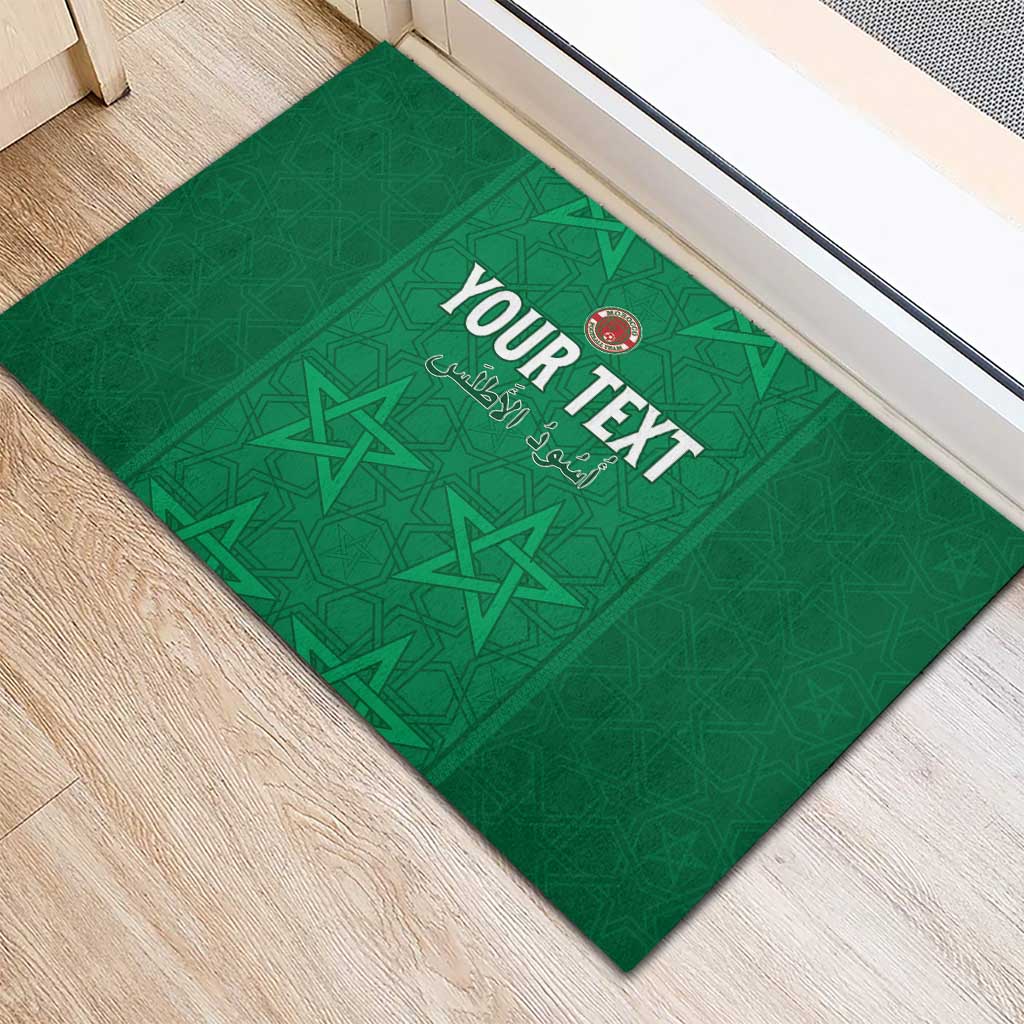 Custom Morocco Football Rubber Doormat Dima Maghrib