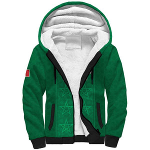 Custom Morocco Football Sherpa Hoodie Dima Maghrib