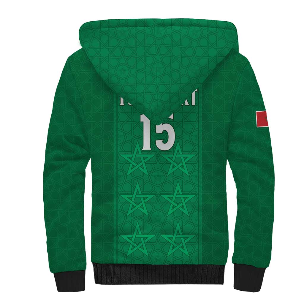 Custom Morocco Football Sherpa Hoodie Dima Maghrib