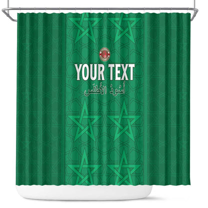 Custom Morocco Football Shower Curtain Dima Maghrib