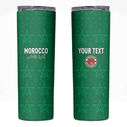 Custom Morocco Football Skinny Tumbler Dima Maghrib