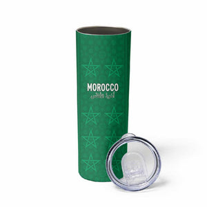 Custom Morocco Football Skinny Tumbler Dima Maghrib