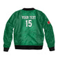 Custom Morocco Football Sleeve Zip Bomber Jacket Dima Maghrib