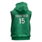 Custom Morocco Football Sleeveless Hoodie Dima Maghrib - African Pride