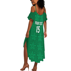 Custom Morocco Football Summer Maxi Dress Dima Maghrib