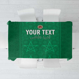 Custom Morocco Football Tablecloth Dima Maghrib