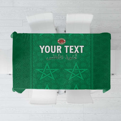 Custom Morocco Football Tablecloth Dima Maghrib