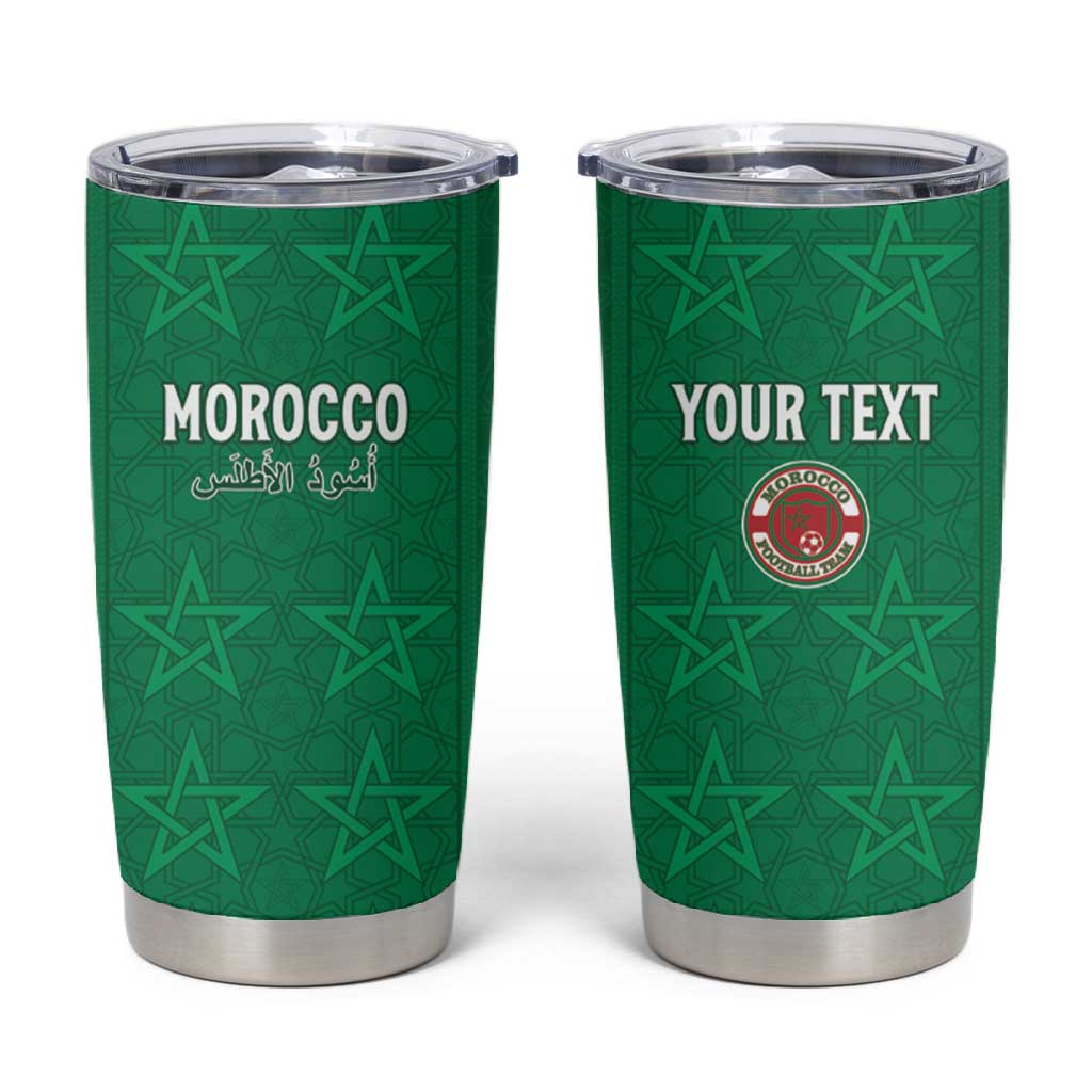 Custom Morocco Football Tumbler Cup Dima Maghrib