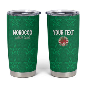 Custom Morocco Football Tumbler Cup Dima Maghrib