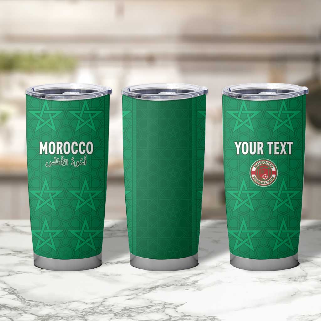 Custom Morocco Football Tumbler Cup Dima Maghrib