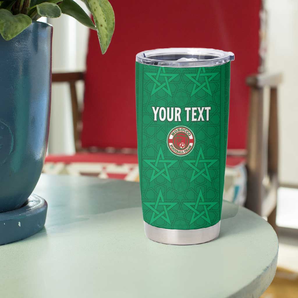 Custom Morocco Football Tumbler Cup Dima Maghrib