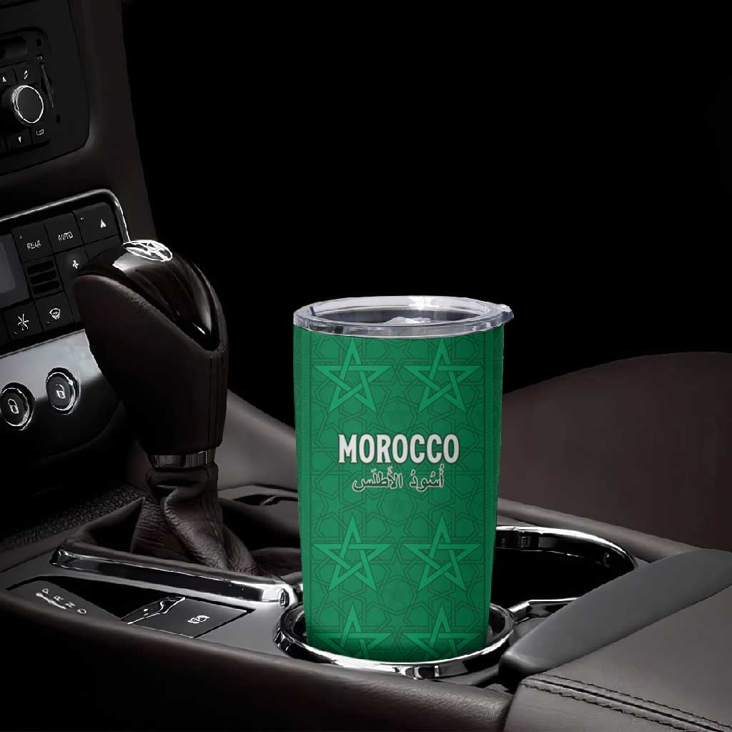 Custom Morocco Football Tumbler Cup Dima Maghrib